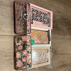 5 CELL CASES!!!  3 NEW iphone XS Max (Kate Spade, Casetify & Sonix) & 2 USED